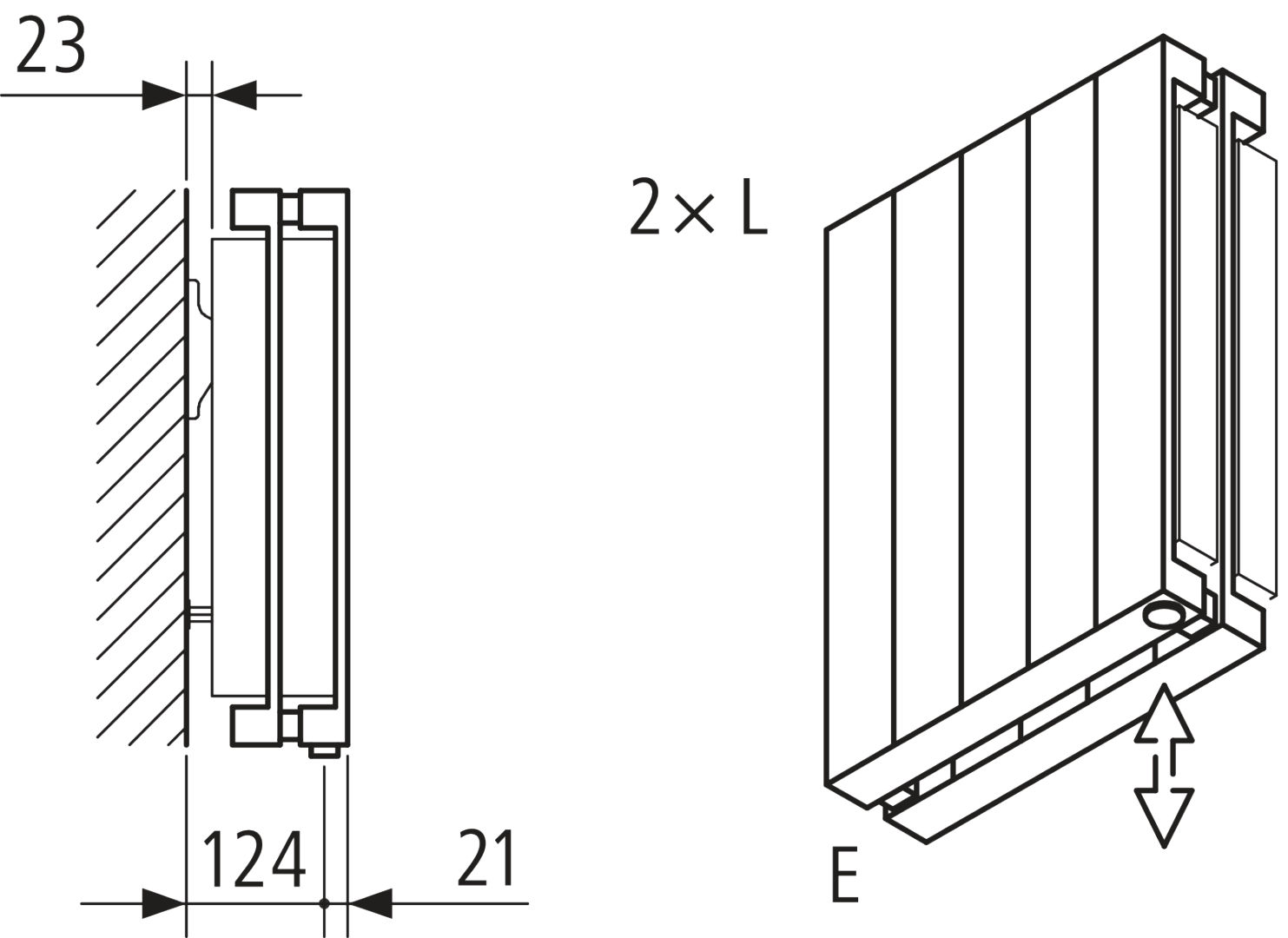 Kermi Heizwand HVN Typ22 BH2200x122x630 QN2860, RAL9016, 6 bar, ANB12