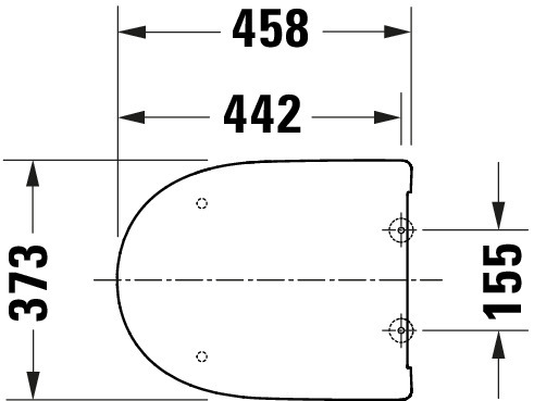Duravit Univ.WC-Sitz D-shaped Tief 457mm Ülap Absenkaut. abnehmb. Scharn. Edelst. We