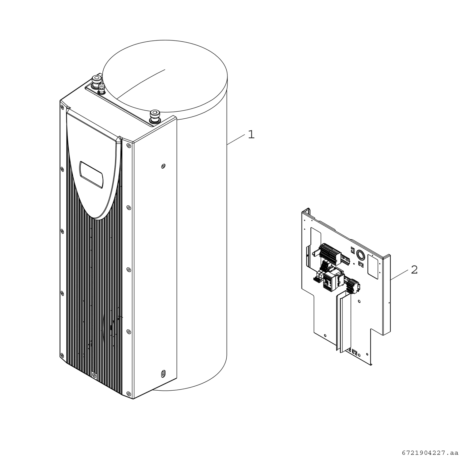 BOSCH Zub. für Luftwärmepumpen BH 300 P Puffermodul mit 300l-Pufferspeicher