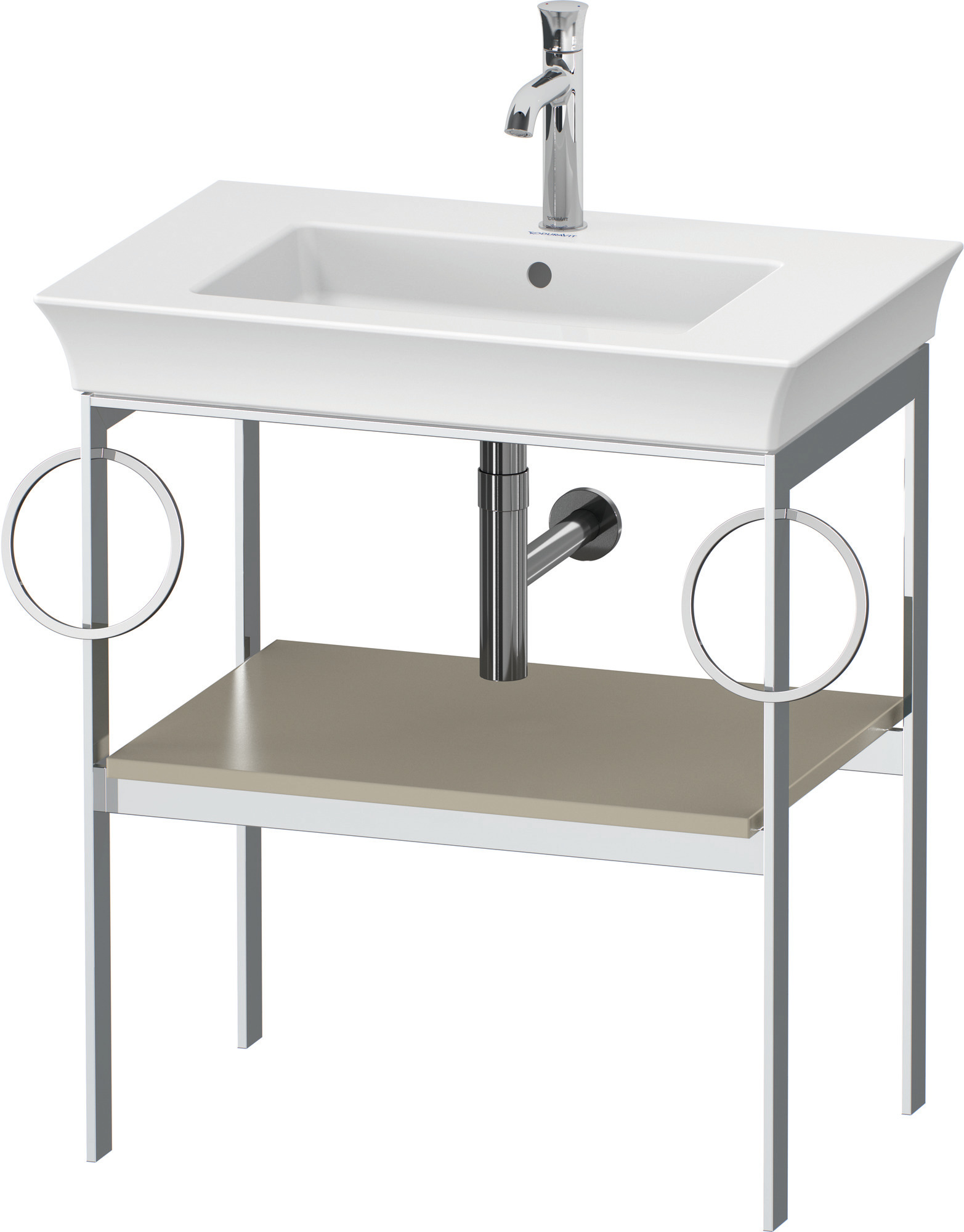Duravit Metallkonsole bodenst. White Tulip 760x684x450,2 HH,Taupe Seidenmatt