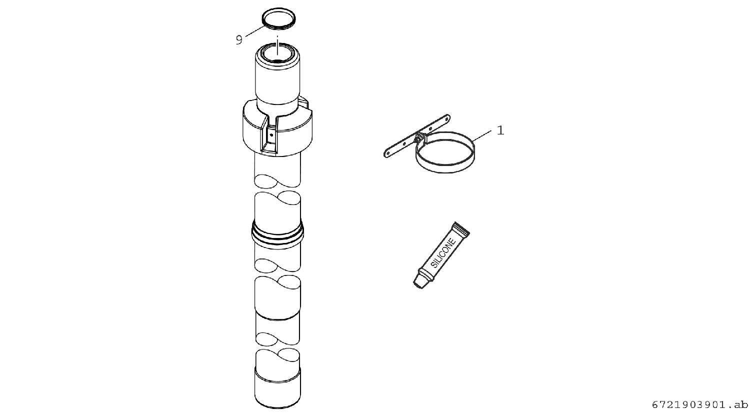 BOSCH Abgaszubehör FC-Set80-C33x (oben) Grundbausatz C33x, rot, 1,5m, d:80/125mm