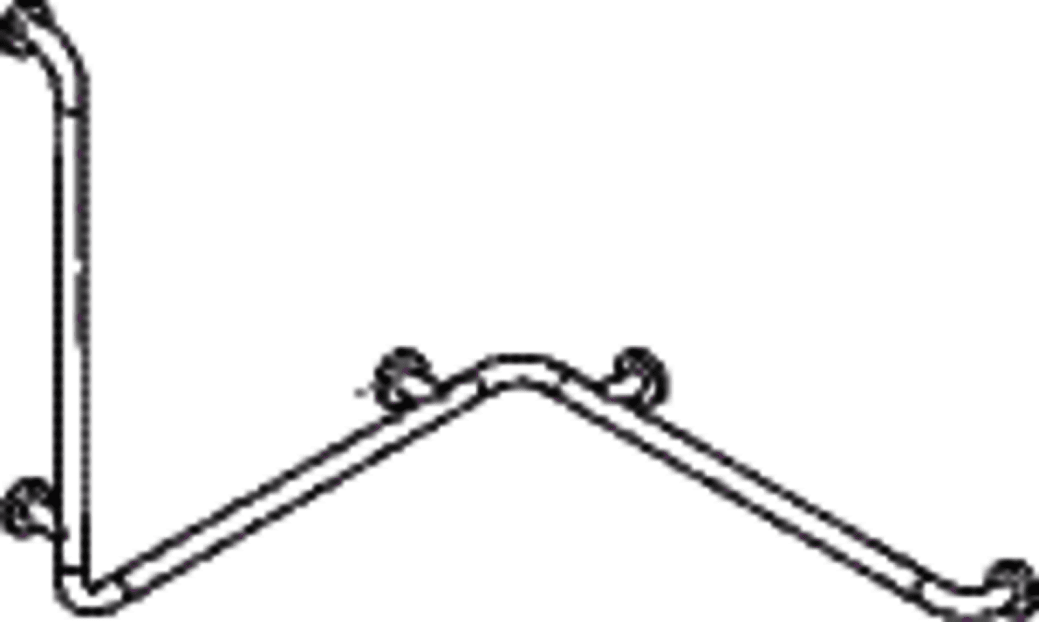 HEWI Dusch-Wannenhdl. Ser 801 d:33, AM1:900, W1/2:762 felsgrau