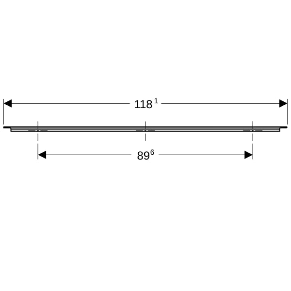 Geberit Griff, B:120cm lava matt