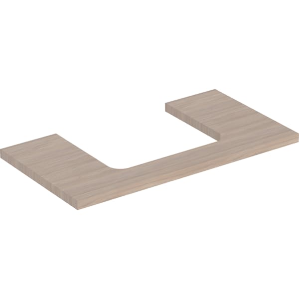 Geberit ONE WT-Platte, Ausschnitt mi. für AWT 90x3x47cm, Eiche