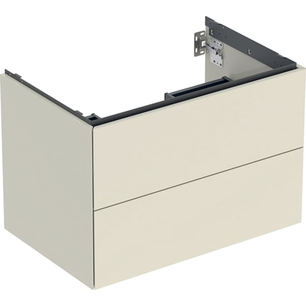 Geberit ONE Unterschrank für WT/-Platte 2 Schubl., 74x50,4x47cm, sandgrau hgl.