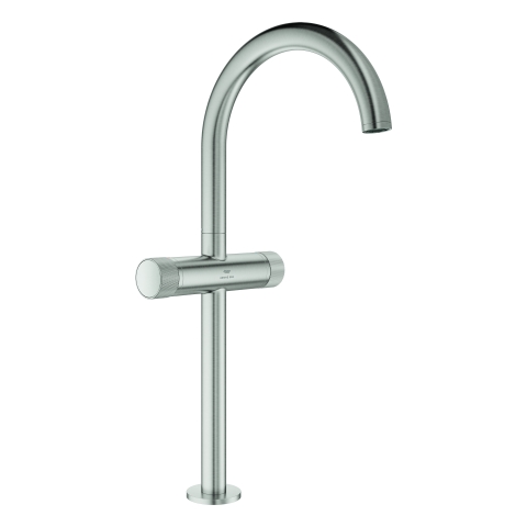 GROHE WT-Einlochbatt. Atrio Private C. 21142 XL-Size Knopfbetätigung supersteel