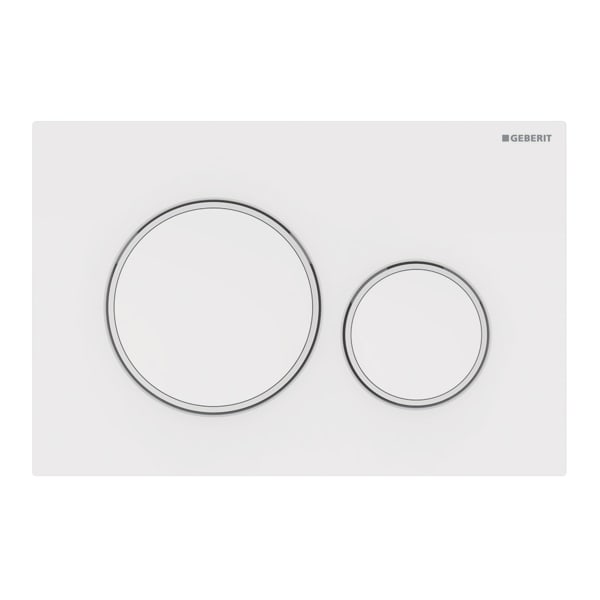 Geberit Sigma20 BetPl., für 2-Mengen-Spülung weiß / weiß matt