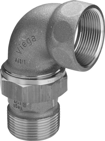 Viega Winkelverschraubung 3088 flachdichtend in R1 x Rp1 Rotguss