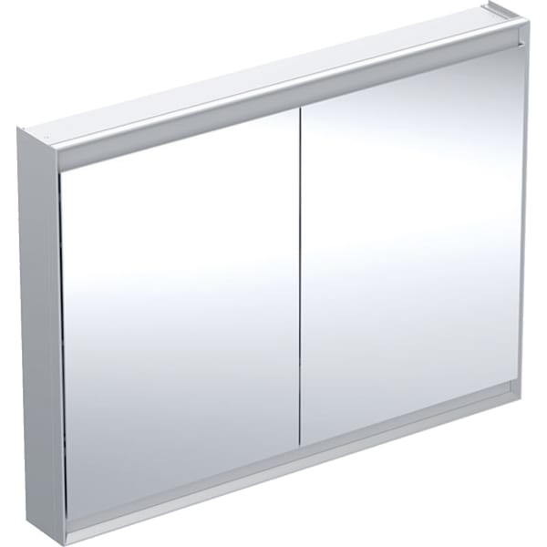 Geberit ONE Spiegelschrank mit ComfortLight 2 Türen, AP-Mont., 120x90x15cm, alu.