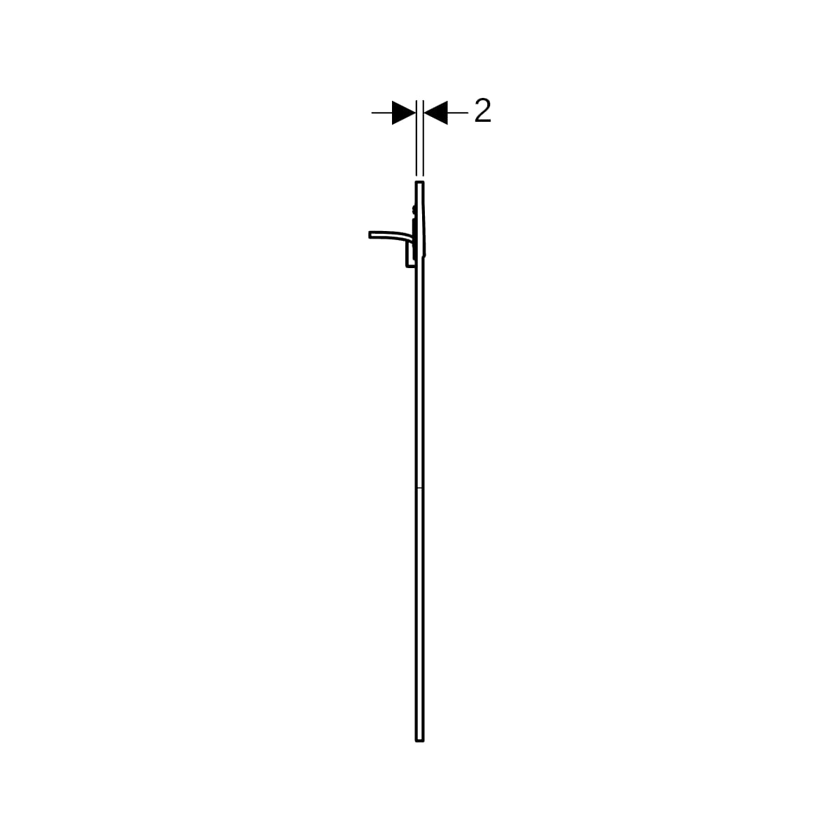 Geberit Designplatte für Geberit AquaClean WC-Komplettanlage, Sela/Mera Glas schw