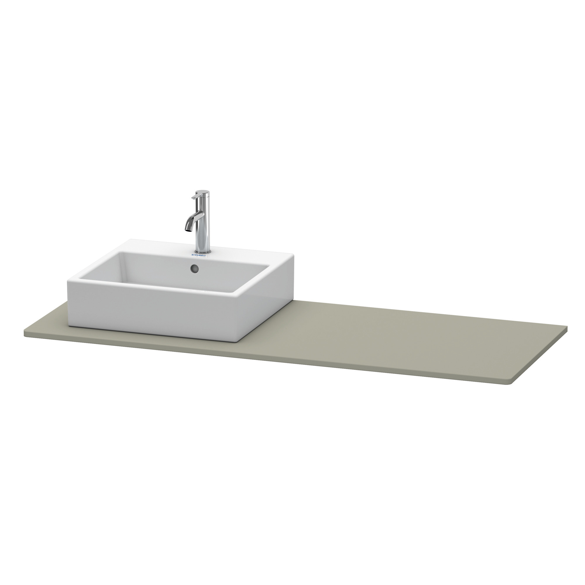 Duravit Konsole XSquare 16x1400x550mm 1 Ausschnitt, Steingrau Seidenmatt