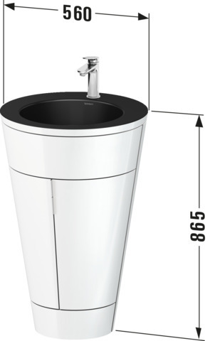 Duravit Starck 1,c-bonded Set Bds,Weiß Hgl.. Griff Edelst.Geb.,Ker.Schw.M.m.HyG+,IB