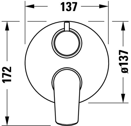 DU Duravit No.1 Einhebelmischer UP Set Keramikmischsyst., Umstellvent.,Chrom HG