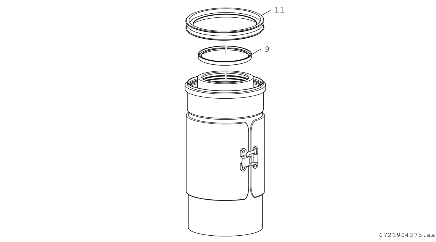 BOSCH Abgaszubehör FC-CR60 Prüföffnung, d:60/100mm, L:230mm