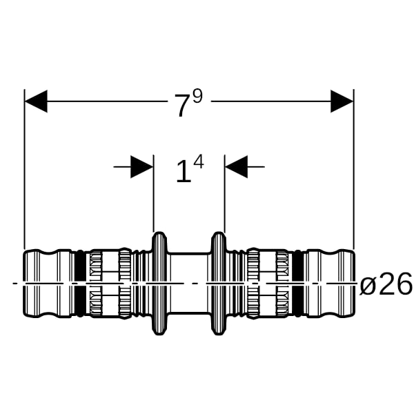 Geberit Mepla Kupplung PVDF d26