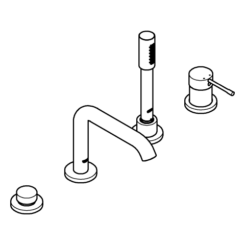 GROHE 4-Loch-Einhand-Wannenkombination Essence 25251_1 warm sunset