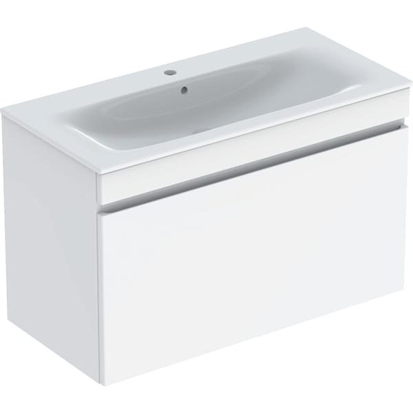 Geberit Renova Plan Set MWT m. US, 1 Schubl. 100x62,2x48cm, weiß hgl.