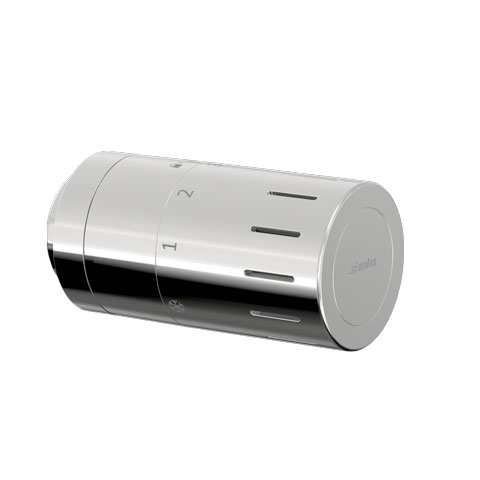 Flamco Design-Thermostatkopf TC-D1 chrom Klemmanschluss mit Nullstellung