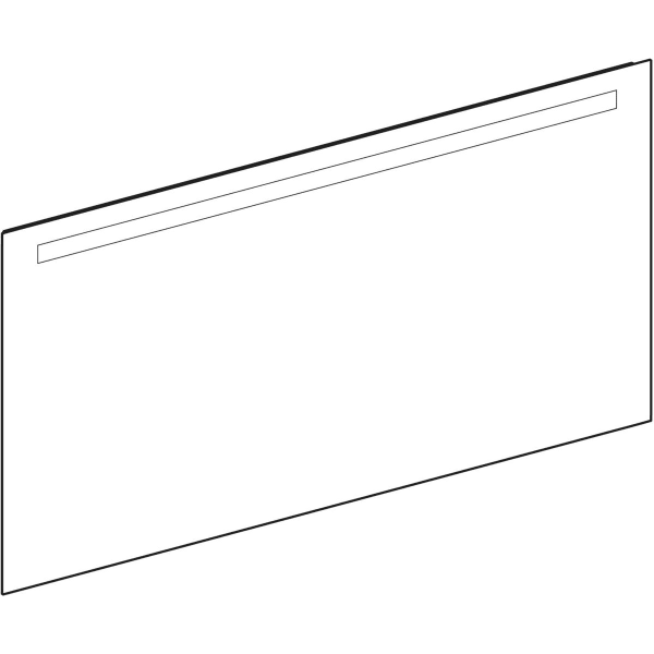 Geberit Option Basic Lichtspiegel, eckig Beleuchtung oben, 140x70x3cm, alu. elox