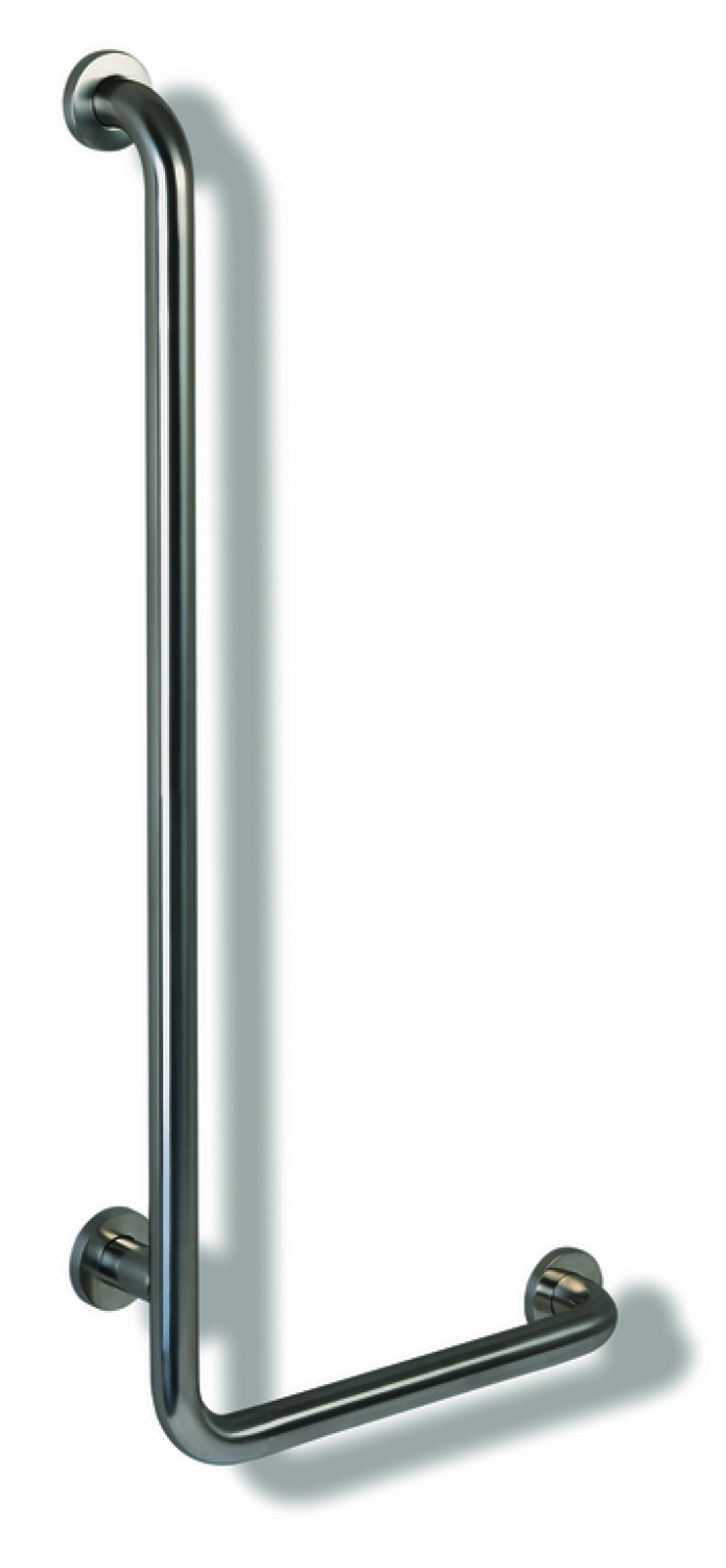 HEWI Winkelgriff Ser 805, Edelstahl, d:33mm, AM:750mm W:500mm rechts