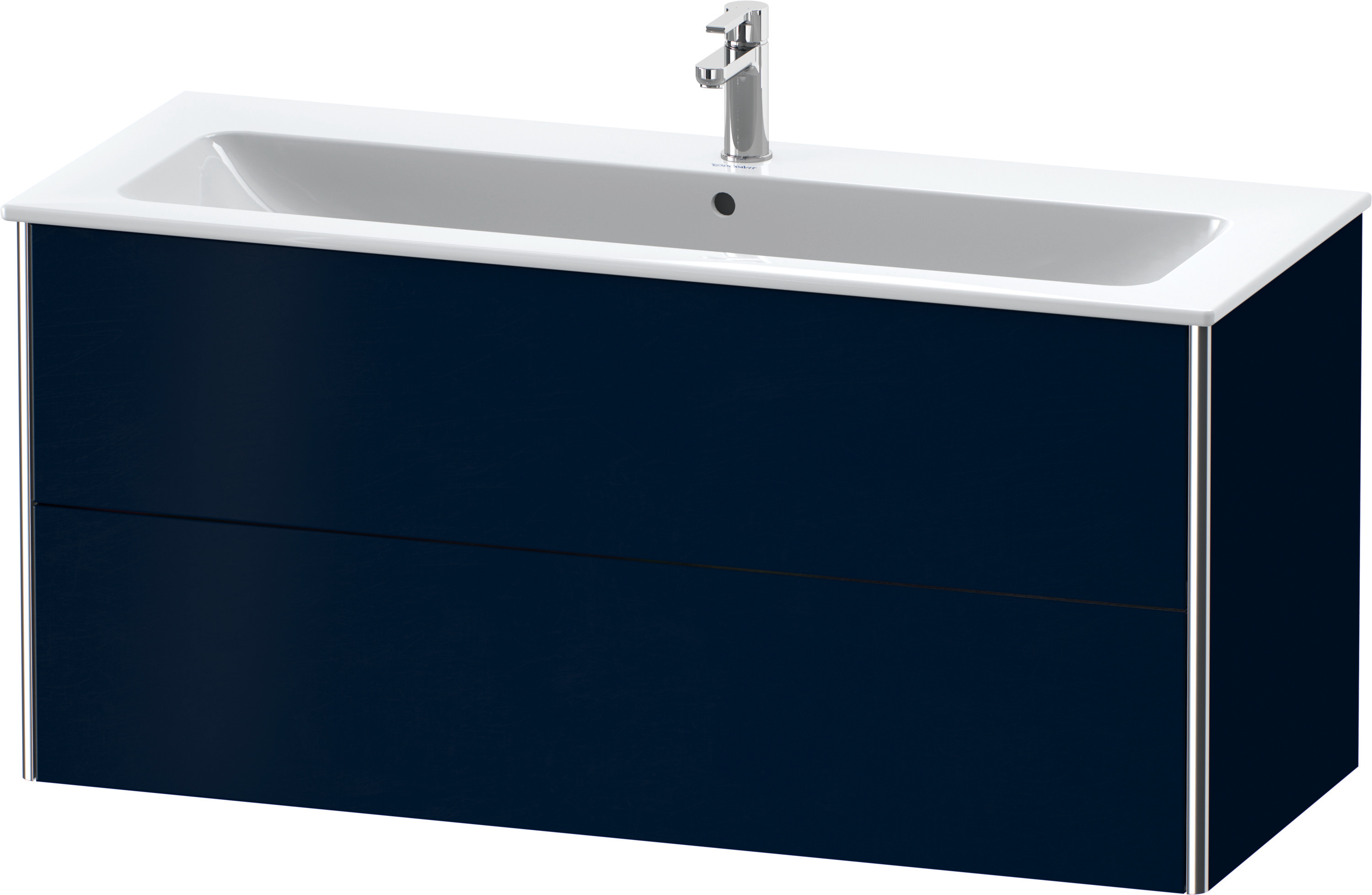 Duravit WT-Unterbau XSquare, 2 Schubkästen 560x1210x478mm, Nachtblau Seidenmatt