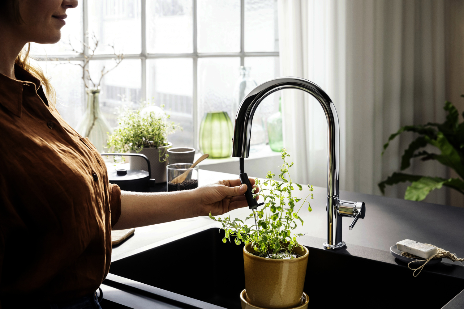 Hansgrohe FilterSystem 210 Aqittura M91 Ausziehausl.1jet chrom