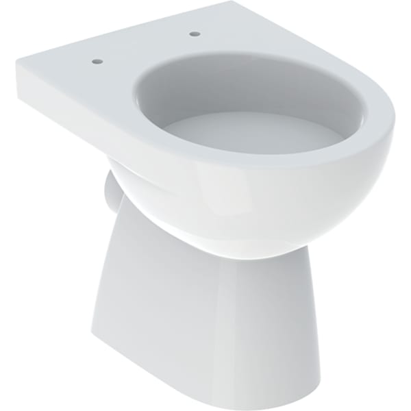 Geberit Renova Stand-WC Tiefspüler, Abg.horiz teilgeschl.Form, T:49cm, weiß