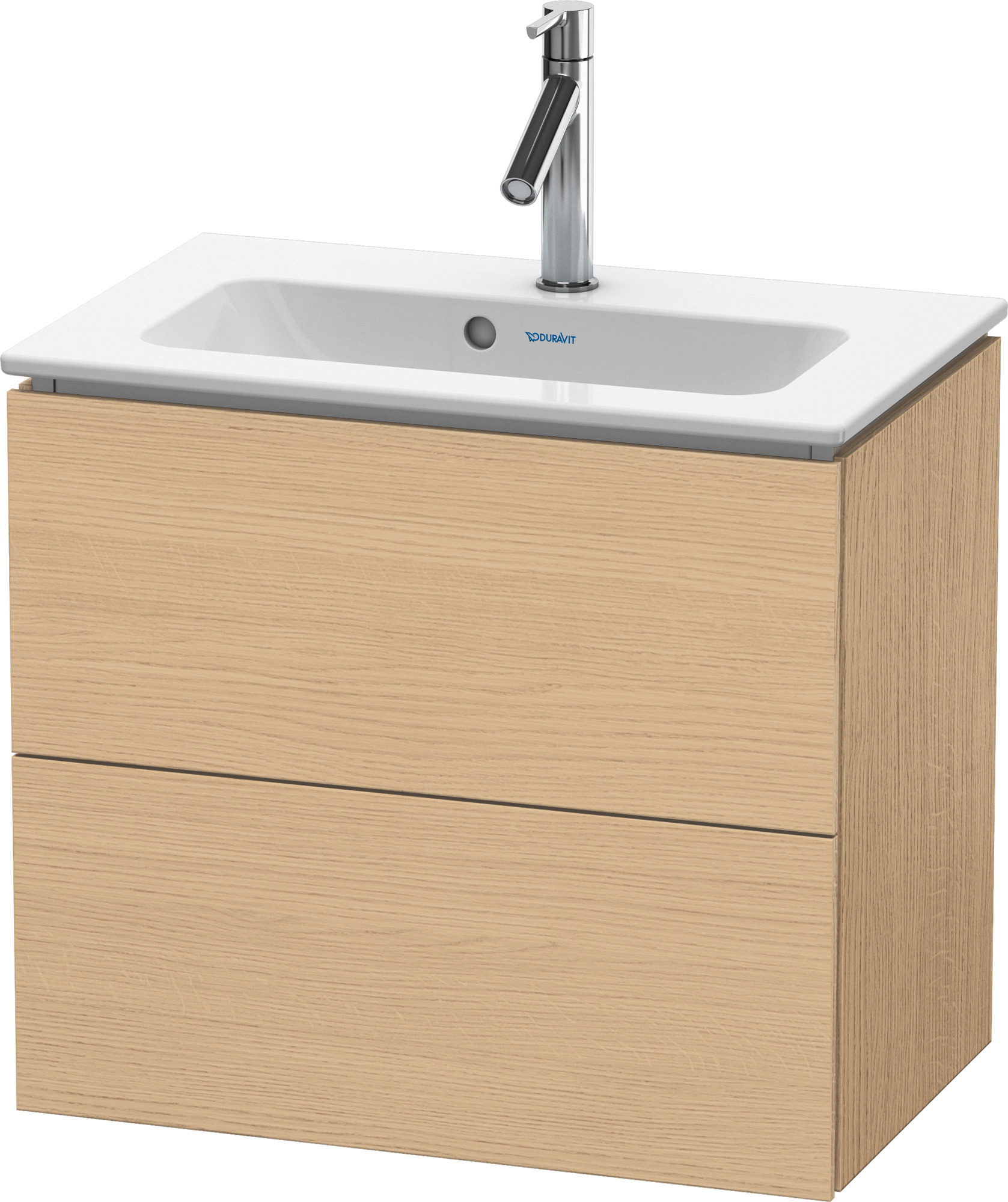 Duravit WTU Compact L-Cube 550x620x391mm 2 Schubkästen, Eiche Natur