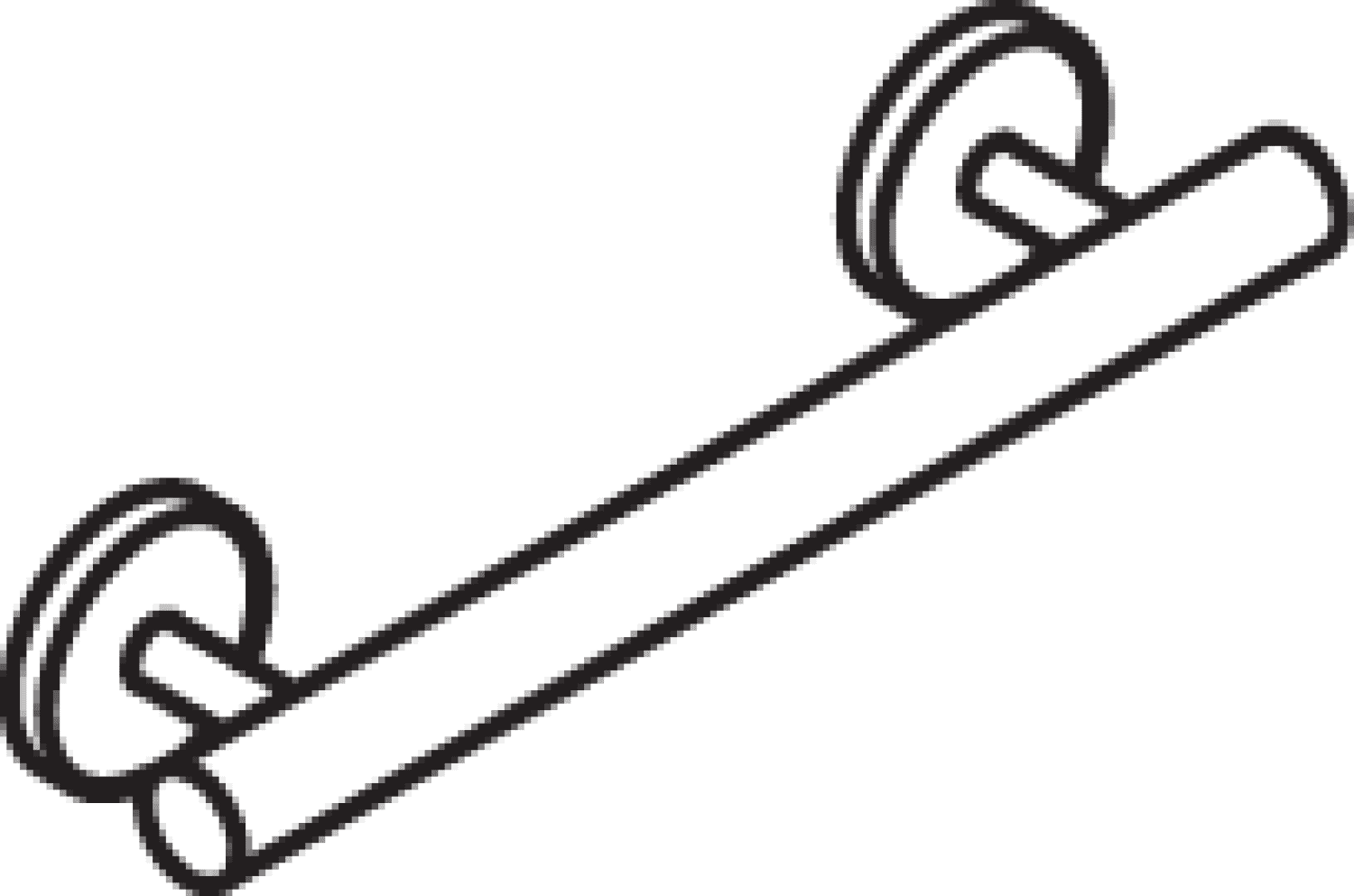 HEWI Haltegriff, L:300mm, d:33mm, Kst., unifarben signalweiß