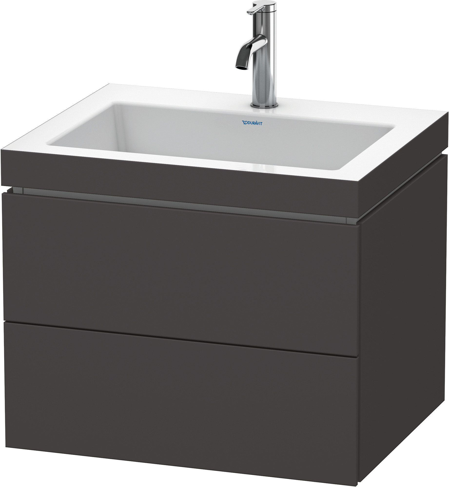 Duravit WTU L-Cube mit Vero Air 500x600x480 1 HL, 2 SchKa, Graphit Supermatt