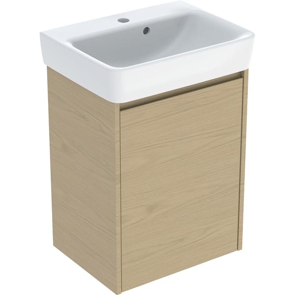 Geberit Renova Plan Set HWB mit US, 1 Tür 50x69,7x38cm, Eiche natur