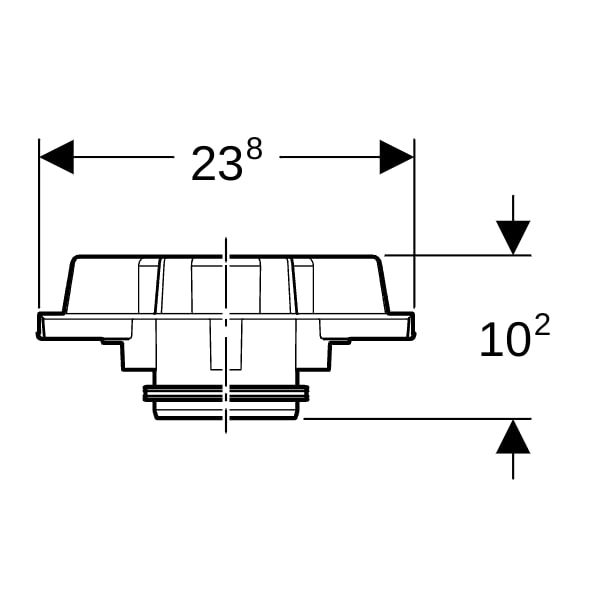 Geberit Pluvia Notüberlauf 25l/s