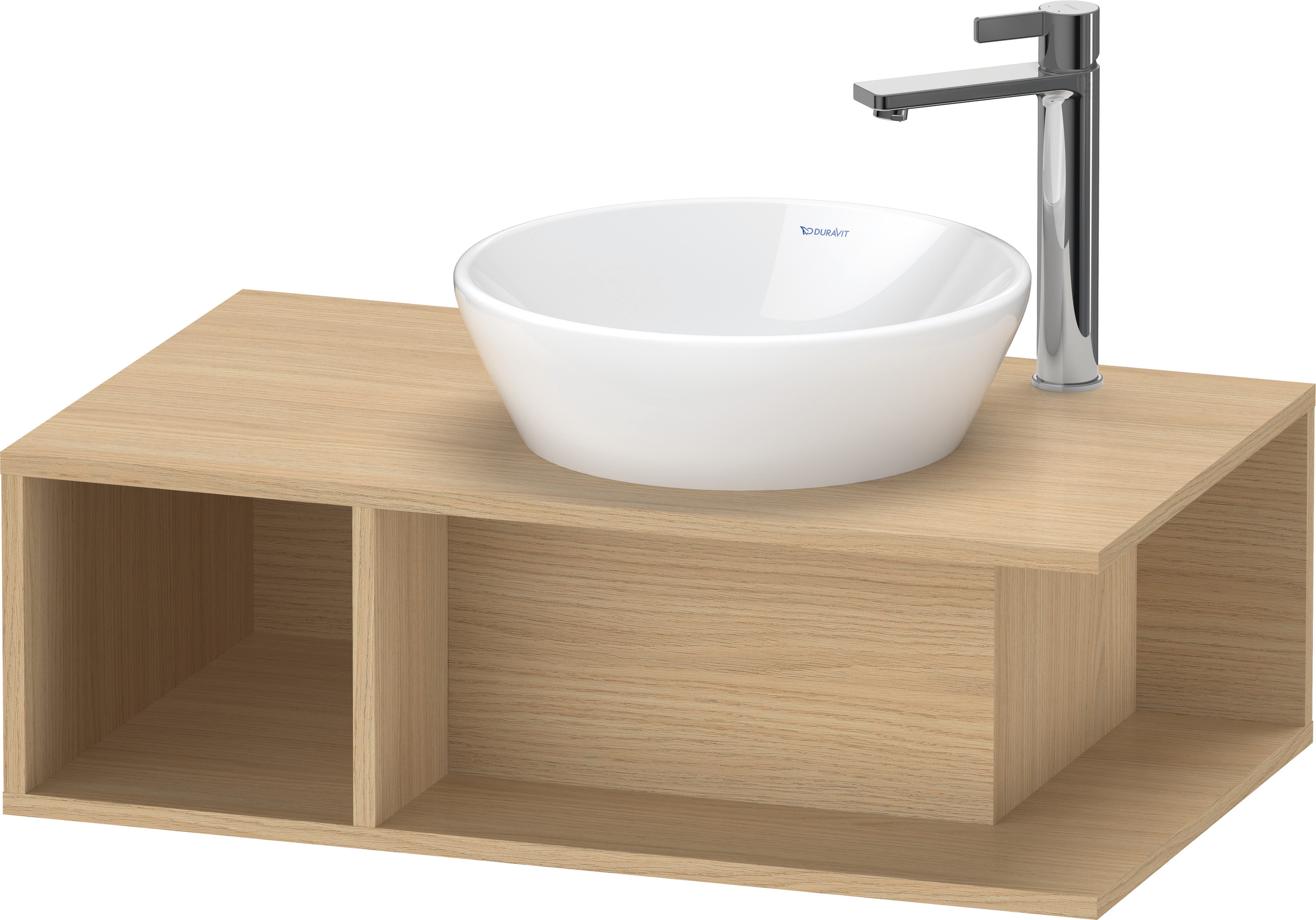 Duravit D-Neo WTU wandh.,1 offenes Fach l., 260x800x480mm, Eiche Natur