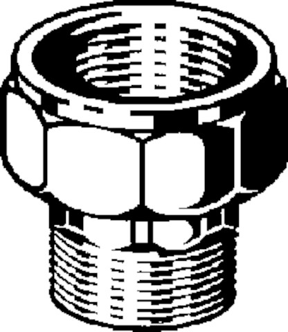 Viega Verschraubung 3335 flachdichtend in R3/4 x G1 Rotguss