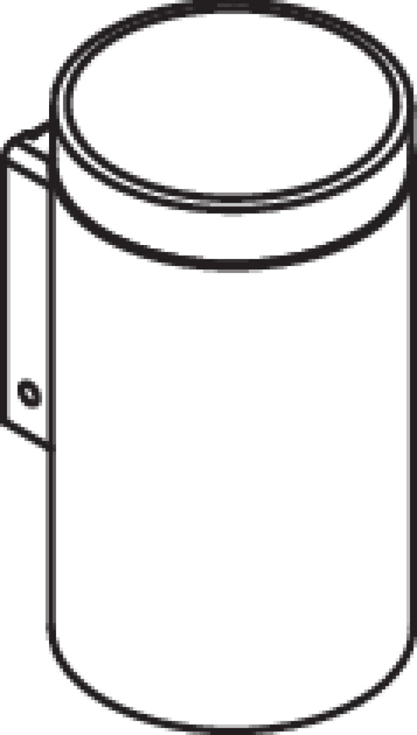 HEWI Glasbecher mit Halter, pulverbeschichtet schw tiefmatt