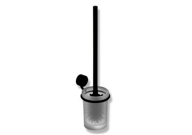 HEWI WC-Bürstengarnitur System 815 Sch. matt, Glas sat. schw tiefmatt