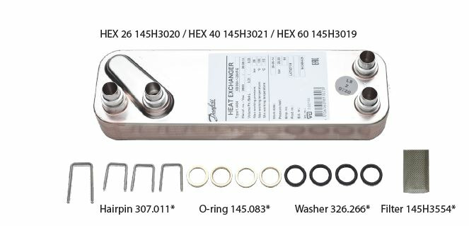 Danfoss Service Kit, HEX 40-Platten Wärmetauscher für EvoFlat(TM)