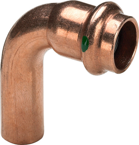 Viega Bogen 90 Grad mit SC Profipress 2416.1 in 22mm Kupfer Viega Bogen 90 Grad mit SC Profipress 2416.1 in 22mm Kupfer