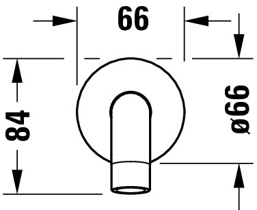 DU Duravit No.1 Wanneneinlauf Ausl. 198mm, Chrom HG