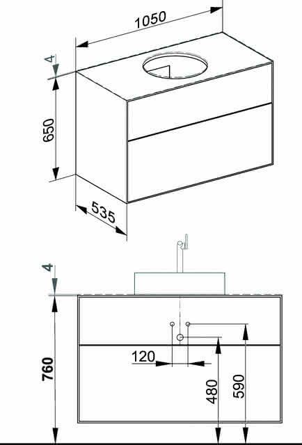 KE WUB Edition Lignatur 33381 f. Ker.-WT 2 Ausz. Eiche Ve./Gl. ws