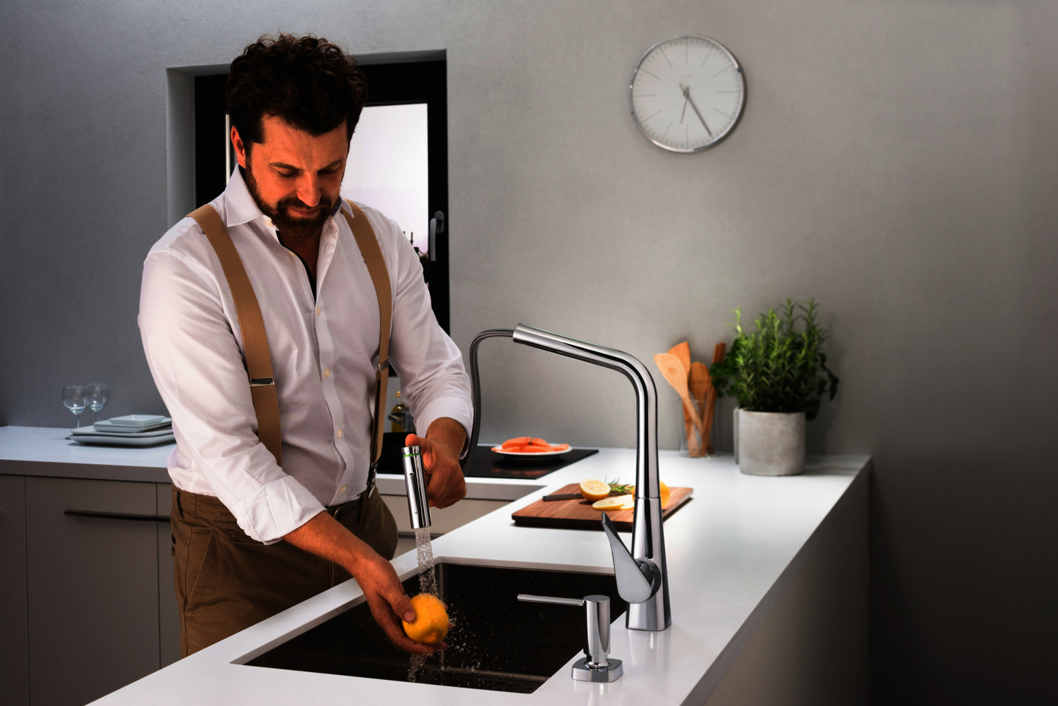 Hansgrohe Spültischmischer 320 Metris Select M71 Ausziehbrause 2jet sBox chrom