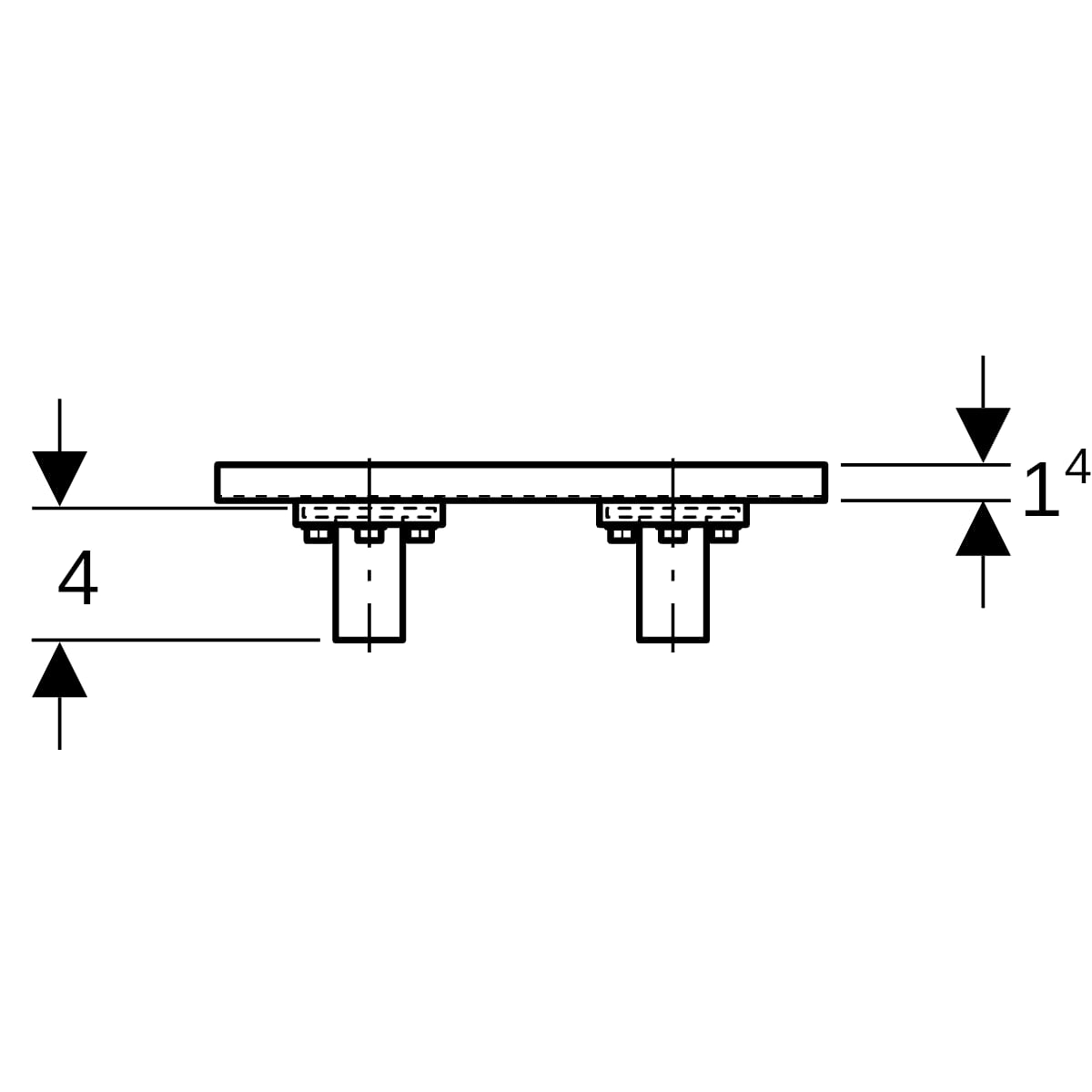 Geberit Anschlusswinkel 90Gr mit AG MF vormont. 2fach, Rg R1/2-Rp1/2 AD=15,3cm