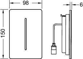 TECEfilo-Solid Sensorblende, weiß glänzend