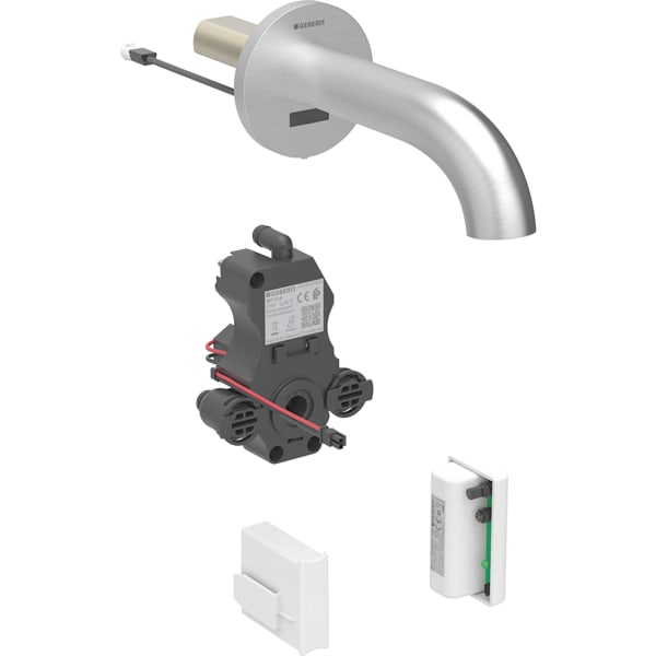 Geberit Piave WT-Arm., Wandmontage, Generator für UP-Funkt.Box, o.Misch.,L:22cm, edst.