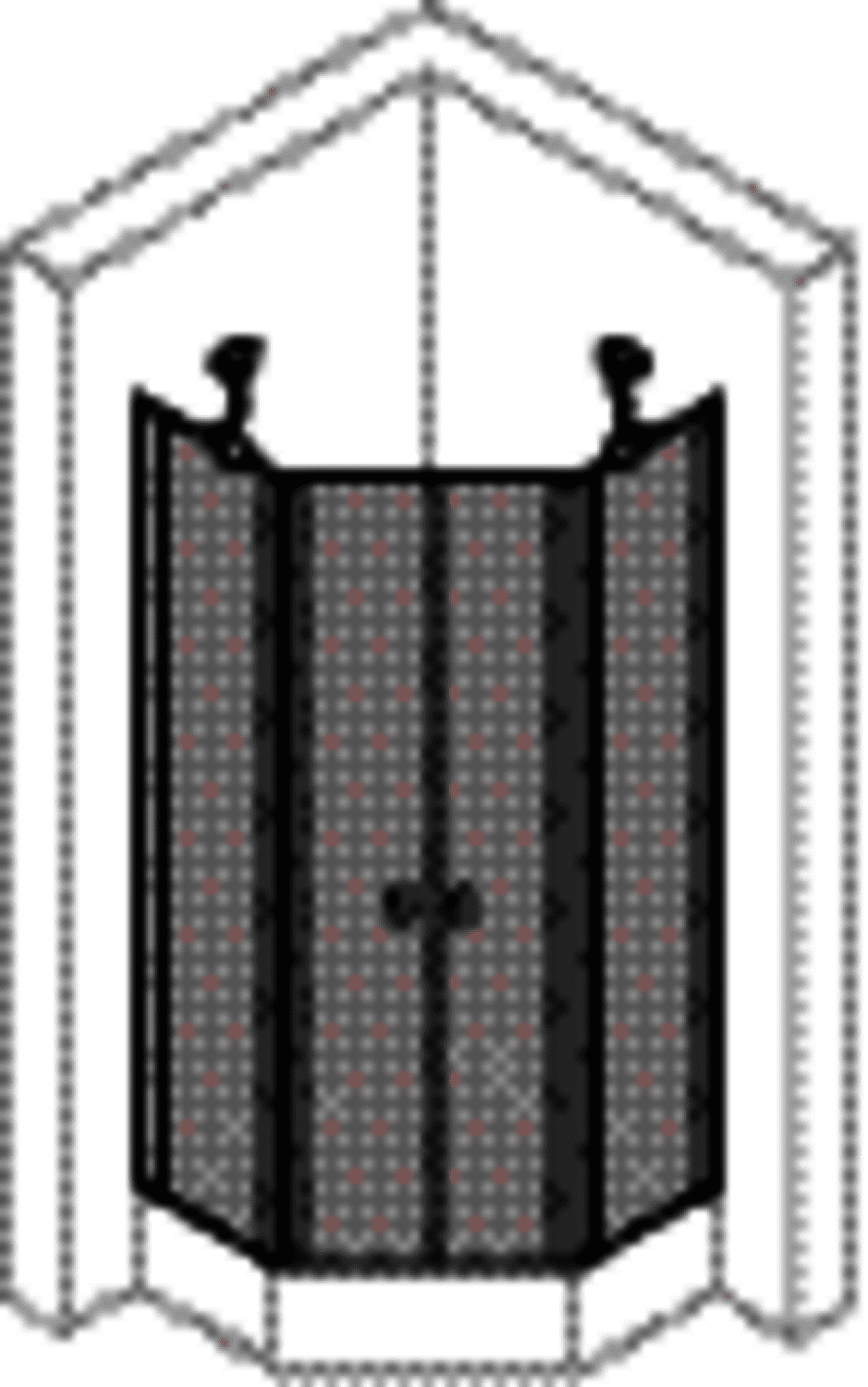 Hüppe 501 Design 5-Eck-Schwingtür H1900 B1000x1000 510750 092 321 chrom/ESG