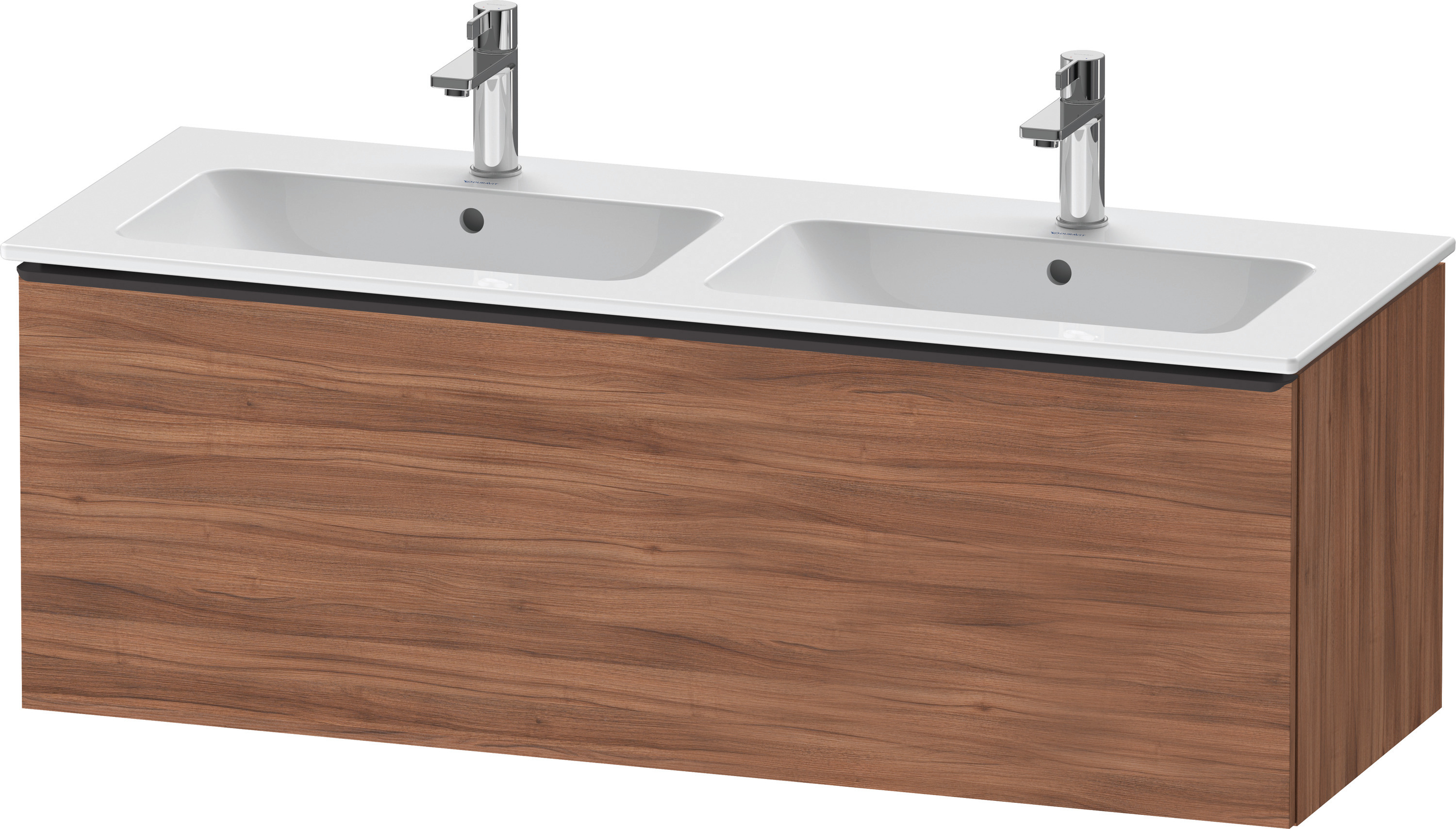 Duravit D-Neo WTU,Wdh,Ausz:1,Gr:Diamant Schw. 1280x462x440mm,Nussbaum Matt, Dekor
