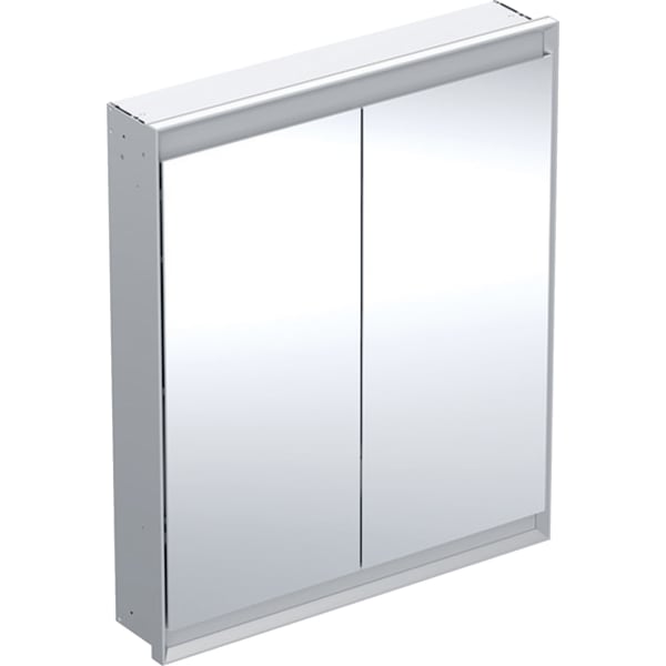 Geberit ONE Spiegelschrank mit ComfortLight 2 Türen, UP-Mont., 75x90x15cm, alu.