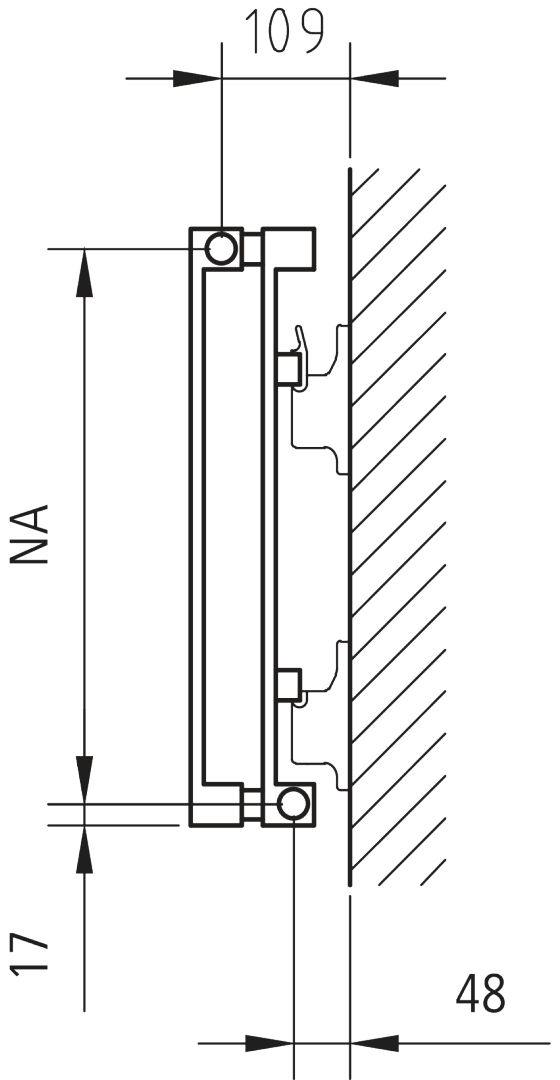 Kermi Heizwand HVN Typ20 BH2200x104x700 QN2339, RAL9016, 6 bar, ANB12