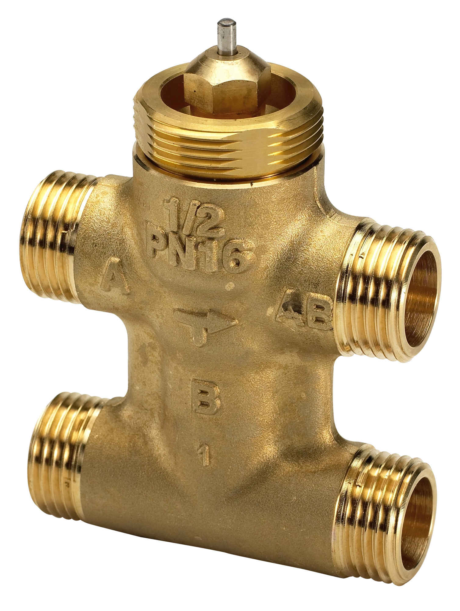 Danfoss 4-Wege-Ventil VZL 4 DN 15, kvs 1,6/1,0