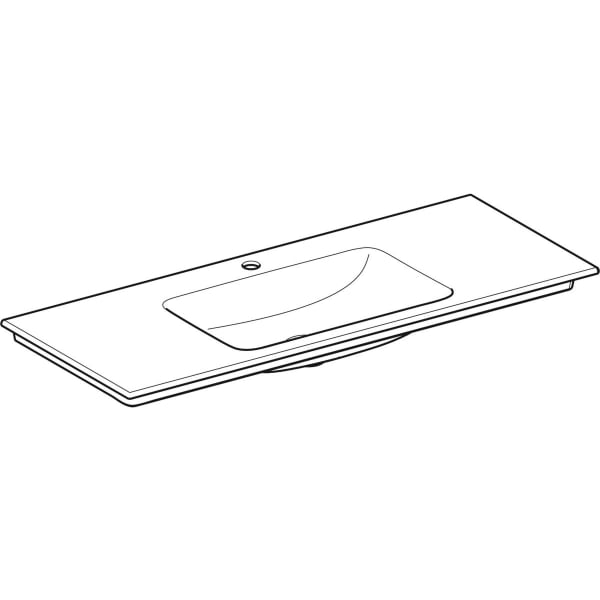 Geberit ONE Möbelwaschtisch 120x48 cm m.Hl., o.Ül., weiß, KeraTect
